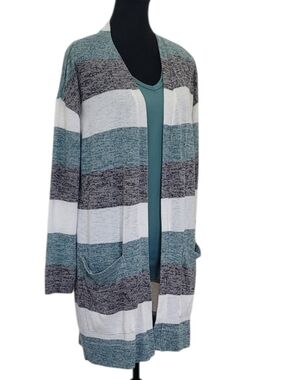 Striped Long Cardigan